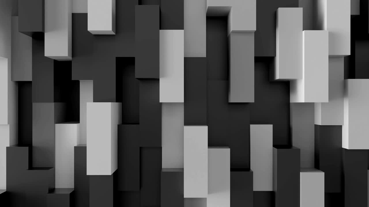 fondo geométrico 3d abstracto con formas que cambian de color.