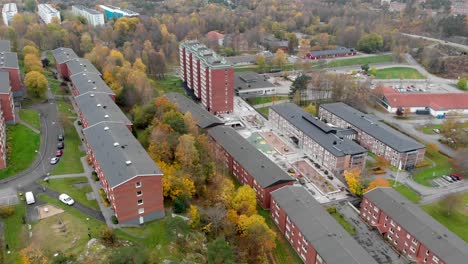 Antenne-Weitblick-Galileis-Gata-Wohngegend-Landschaft,-Göteborger-Vorstadt