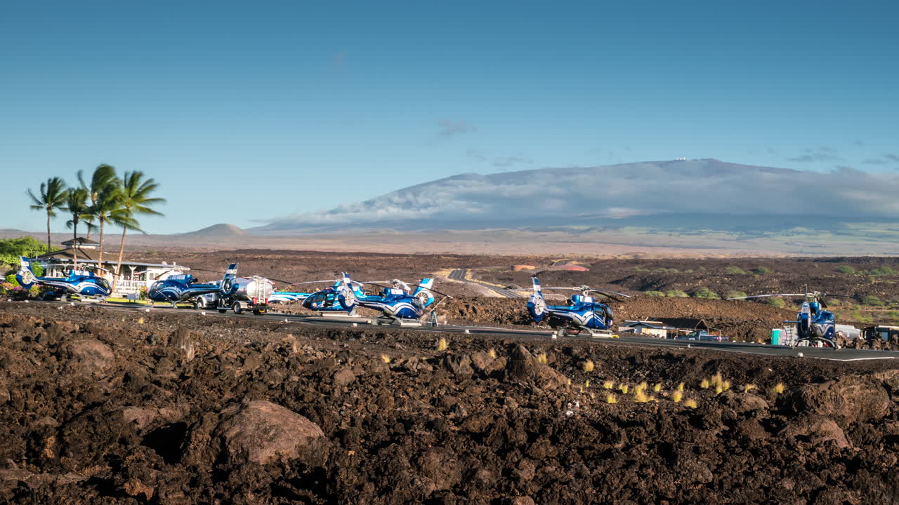 el helipuerto de mauna kea en la isla grande de hawai