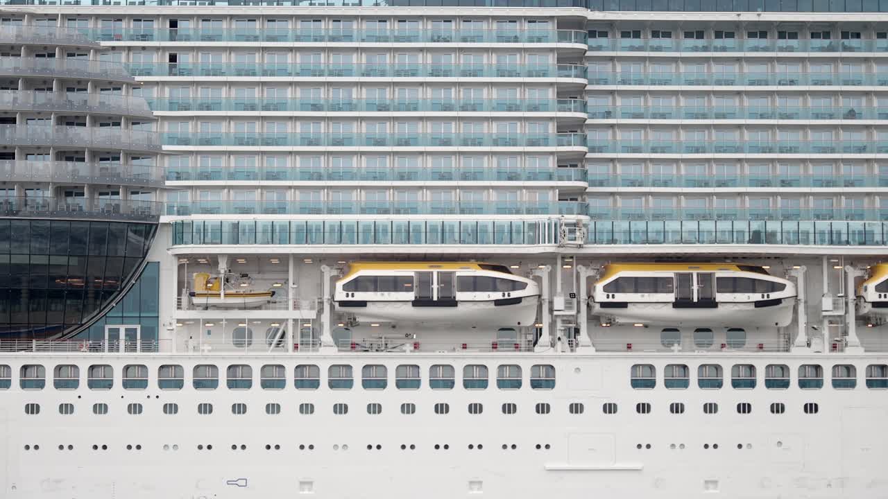 크루즈 선박 의 구명 보트 의 근접 사진