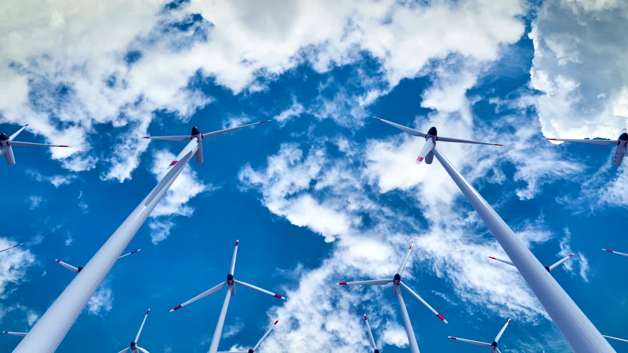 Windmills looping animation with alpha mask