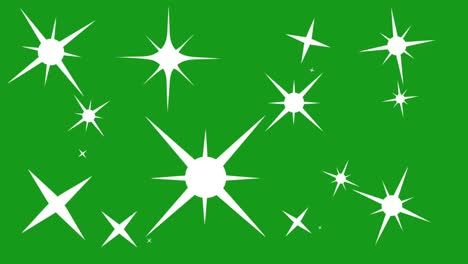 twinkling stars green screen motion graphics