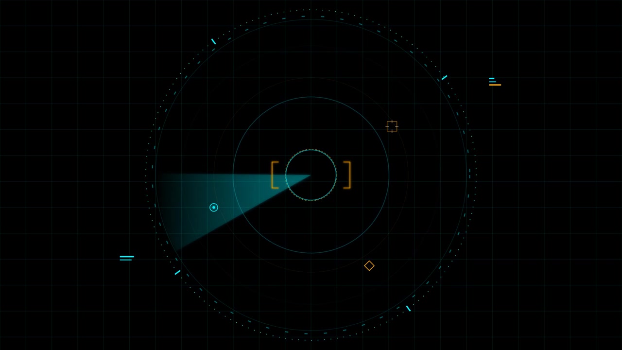 Animazione di Interfaccia di Scansione per Schermo Radar Digitale