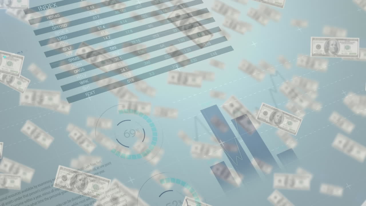 미국 달러에 대한 금융 데이터 처리가 떨어지고 있습니다.