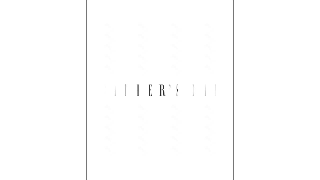 파란색 배경과 하색으로 아버지의 날 문자를 가진 셰브론 아버지의 날 배너