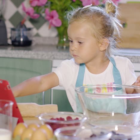 cute confident little pastry cook