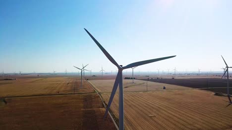 wind turbines in rural countryside landscape