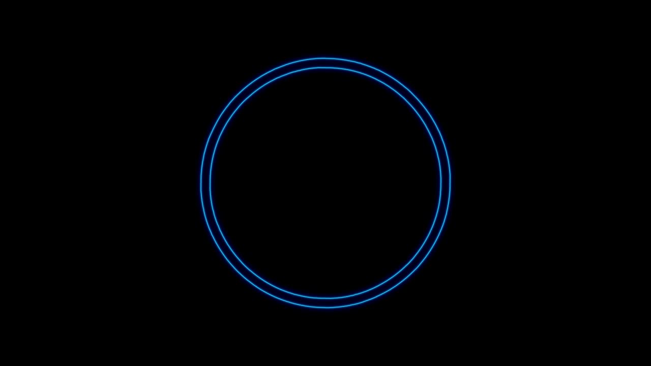 círculo patrón sin costuras espectro bucle de animación líneas de neón brillantes fondo abstracto con un círculo de neón.