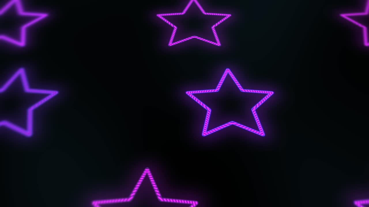 Neon lilla og retro stjernemønster