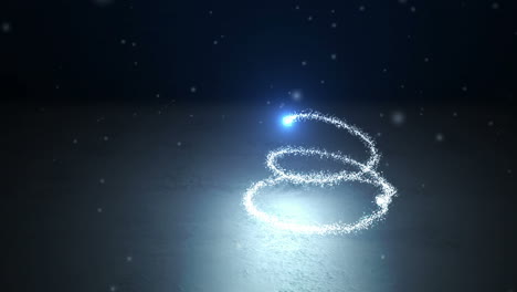 seamless shooting star forming christmas tree and message