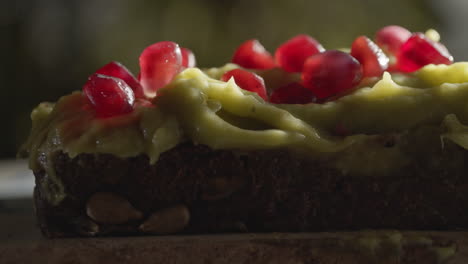 Avocado-spread-toast-with-pomegranate-seeds