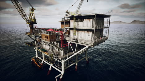 oil rig platform in the ocean