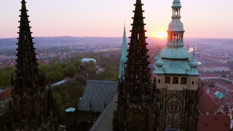 aerial view st. nicolas church in prague