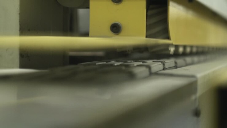 Máquina industrial em operação