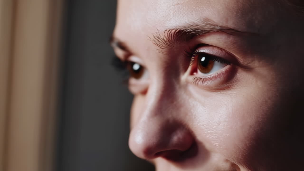 여자 얼굴의 클로즈업