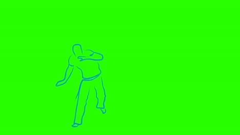 bailarina de capoeira en la animación de entrenamiento de batido