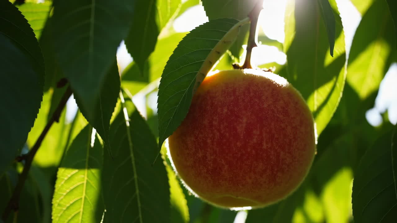 Buah Persik di Pohon