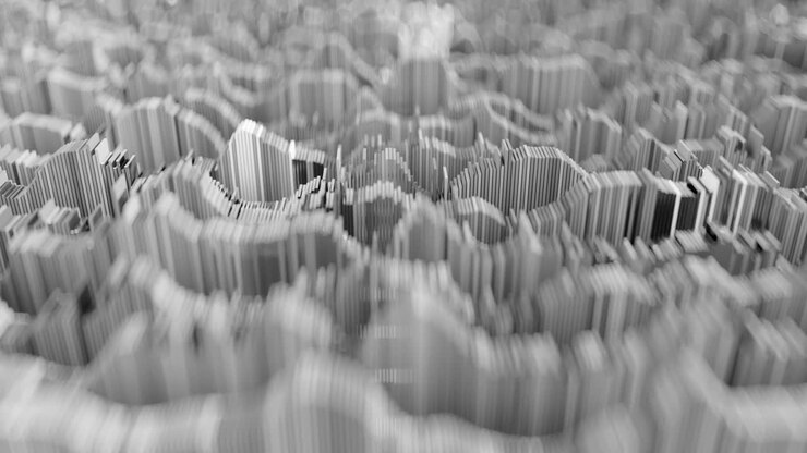 4K Abstract Topographic Waveform.