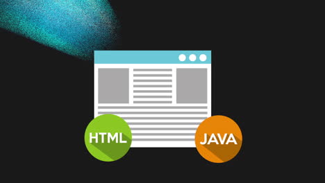 html, html5, and java web development concept