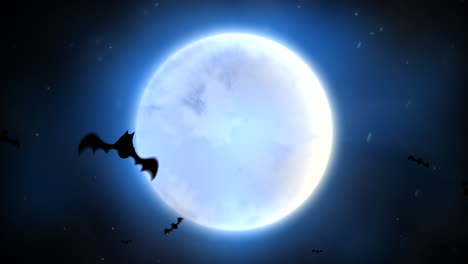 Halloween-Hintergrundanimation-Mit-Fledermäusen-Und-Mond-1