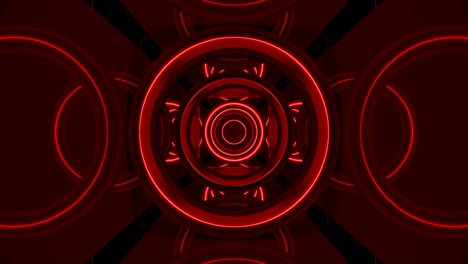 rojo artístico brillante abstracto círculo geométrico fondo túnel