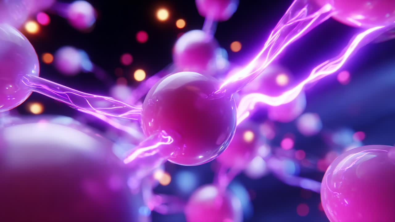 A Stunning Visualization of Electromagnetic Energy Transfer Between Vibrant Particles Captured in Two Frames of a Dynamic Scientific Exploration, Showcasing Intricate Connections and Unique Light Interactions