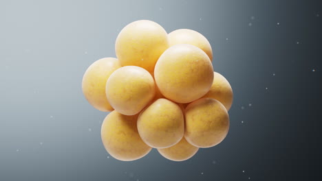 Breaking down of fat cells structure, 3d rendering
