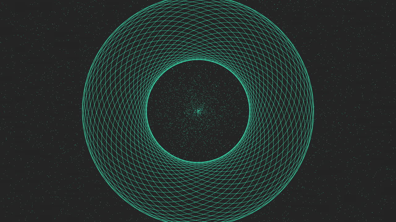 Mesmerizing circular pattern of blue lines