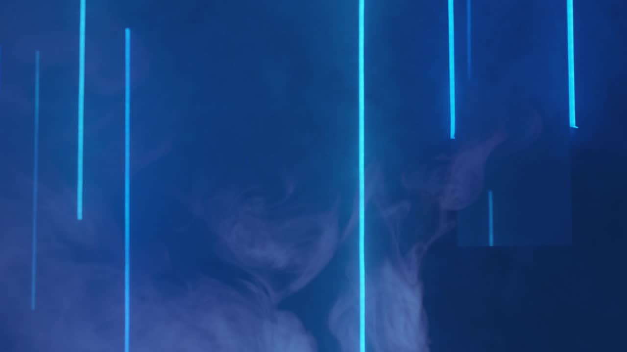 연기 추상적인 배경 안개 파란 네온 불빛