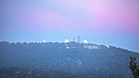 Time-lapse-shot-of-the-weather-station-on-Mount-Olympus-in-Cyprus