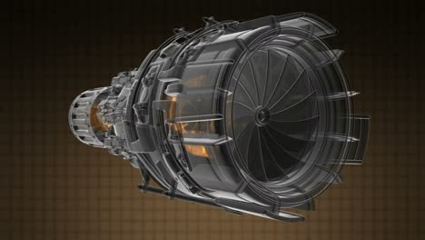 rotate jet engine turbine