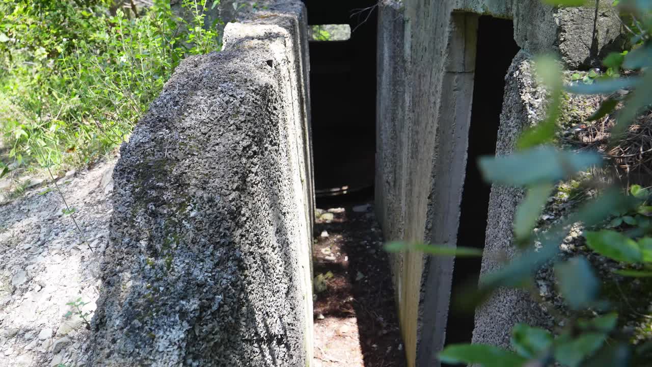 Entrance to the bunker at Monte Madonna near &Scaron;i&scaron;an in the South of Croatia
