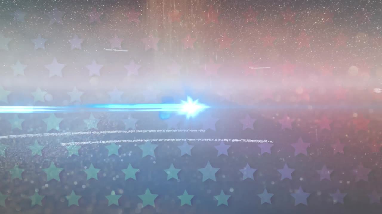 데이터 처리 텍스트의 애니메이션, 미국  ⁇ 발 위의 불꽃놀이