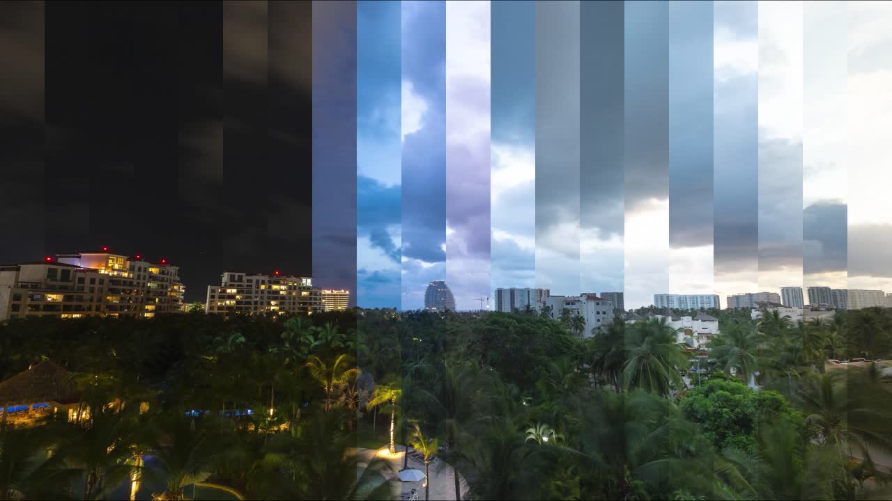 Timeslice style timelapse of La Isla in Acapulco