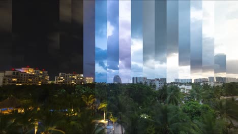 timeslice style timelapse of la isla in acapulco