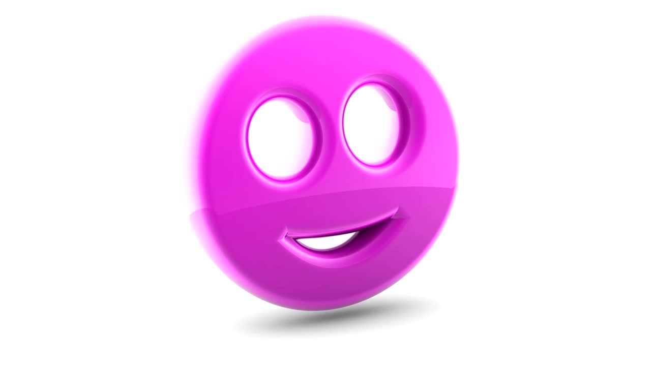 Smile icon. Looping footage has 4K resolution.