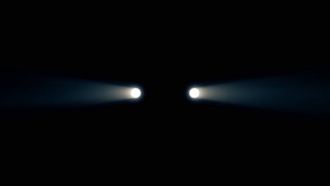 two headlights in the dark