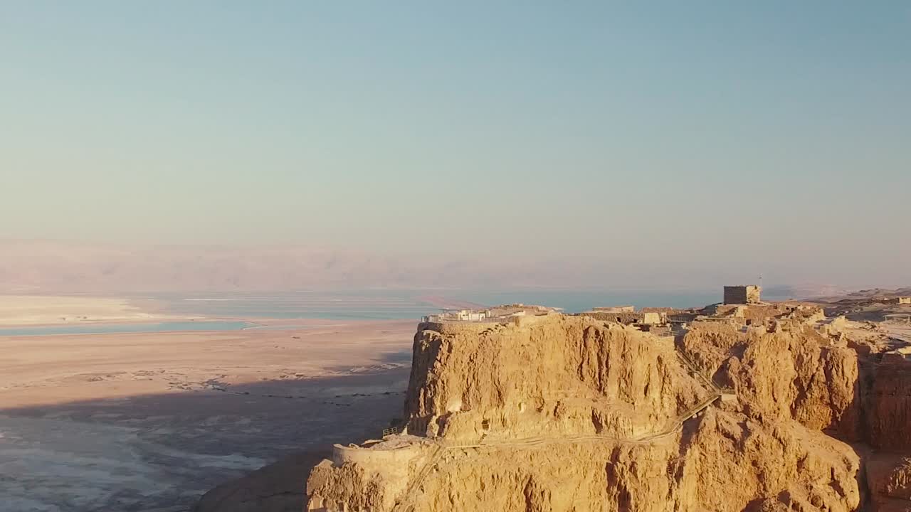Lut Gölü Kenarında Çölde Antik Harabe - Masada