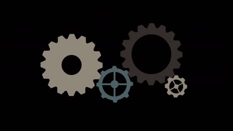 simple gear animation black background