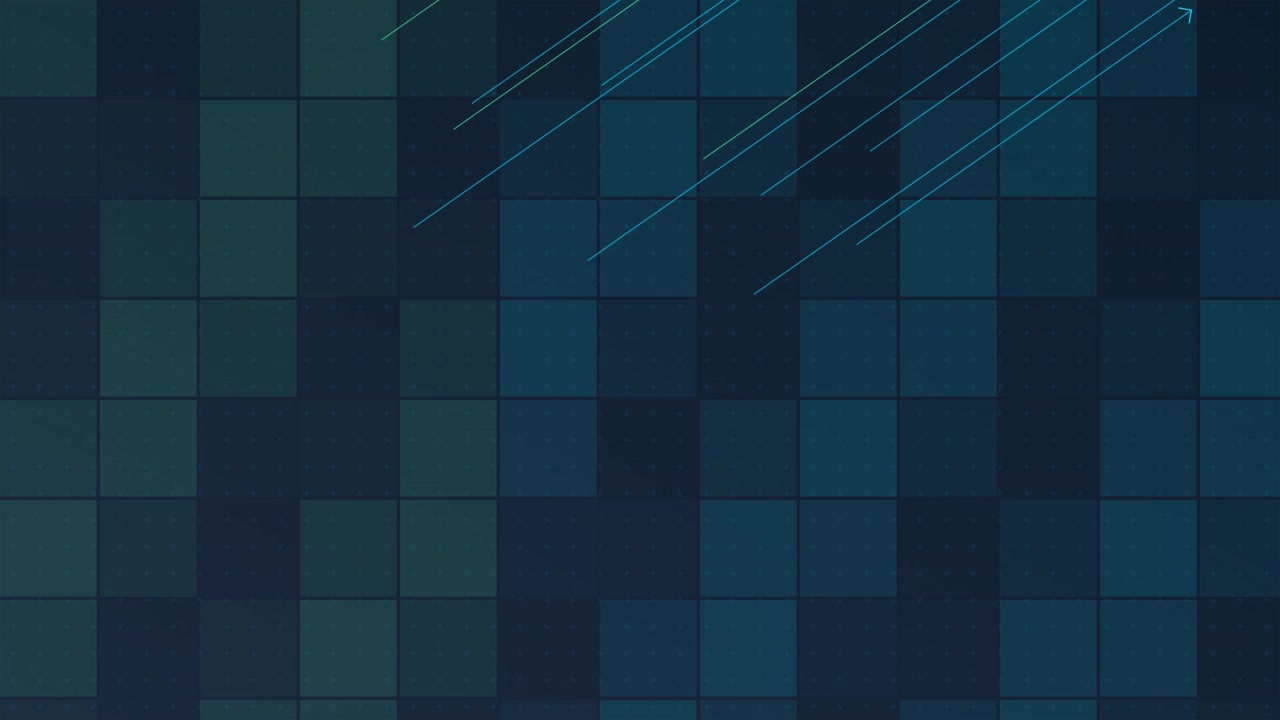 Abstract Digital Background with Moving Arrows and Grid Pattern