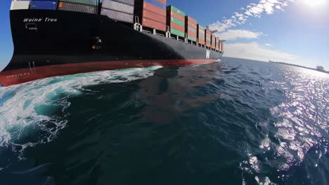 container ship in the ocean
