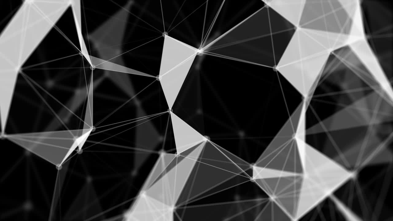 fondo de bucle geométrico abstracto con puntos y líneas conectados.