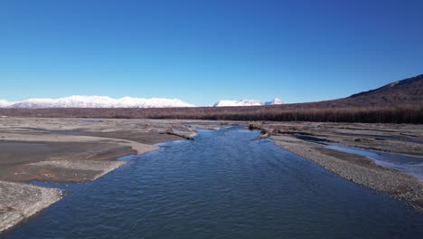 video aéreo 4k 30fps, lecho del río matanuska