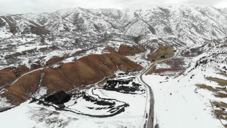 snow covered canyon in winter
