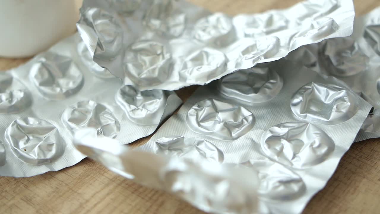 폐기 된 의약품 포장