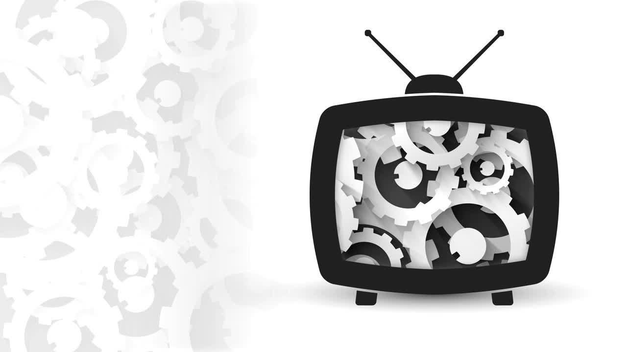 색 과 함께 추상적인 산업 배경에 오래된 tv