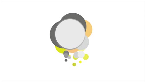 fondo de texto de burbujas coloridas modernas. 4k animado