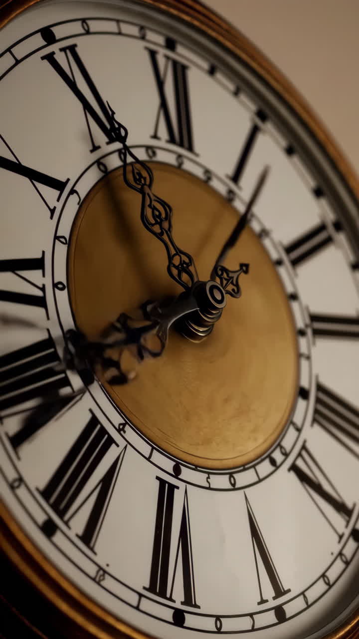 Primo piano di un orologio da parete antico e ornato
