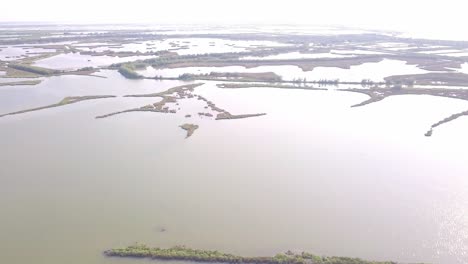 Drone-flight-over-swamps-and-flooded-fields