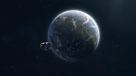 Gran-Asteroide-Que-Viaja-Por-El-Espacio-Y-Se-Acerca-A-Un-Mundo-Alienígena-Distante